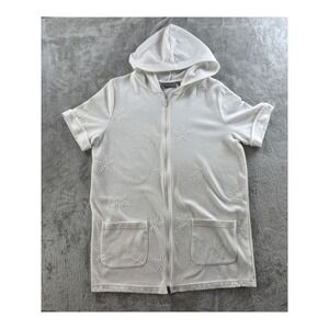 Croft &‎ Barrow Womens M White Embroidered Swim Cover Up Coastal Resortwear